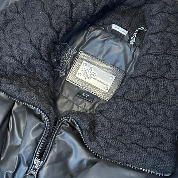 SOLD:Mackage Women's Down Kay Knit Collar Puffer Jacket - Black, S - Picture 6 of 13